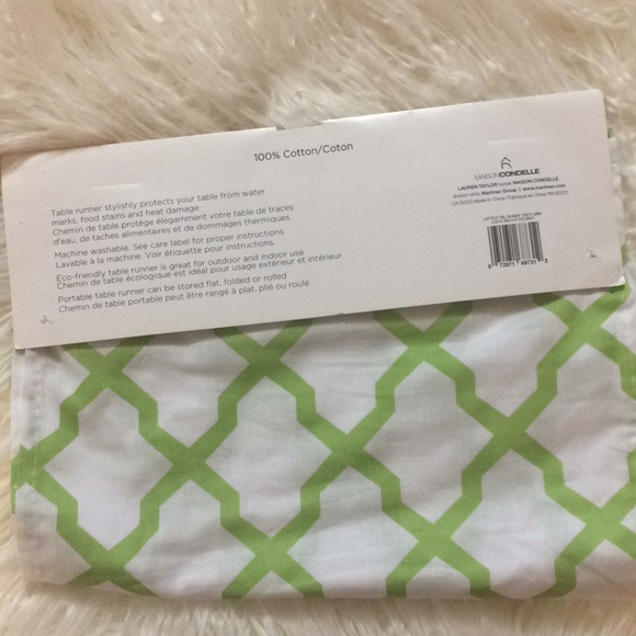 Lattice Collection Runner Lime Green - Picture 2 of 2